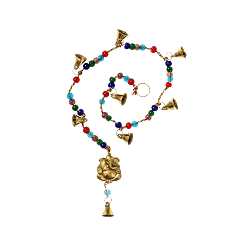 BRASS & BEADS WIND CHIME GANESH DESIGN (POLISH)